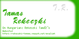 tamas rekeczki business card